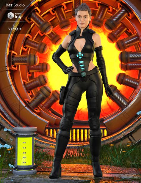 Sci Fi Spy Outfit For Genesis Female S Daz D