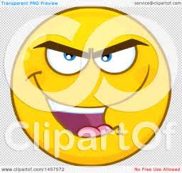 Clipart Of A Cartoon Evil Emoji Smiley Face Royalty Free Vector
