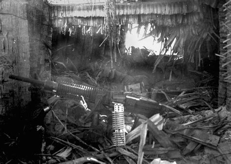 Japanese Type 92 Machine Gun In Bunker On Betio World War Photos