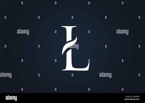 Blanca Y Azul De La Letra L Del Alfabeto Adecuado Diseño De Logotipo
