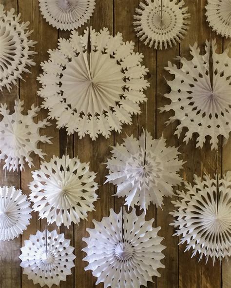 Set Of 40 Christmas Snowflake Paper Decorations By Petra Boase Ltd