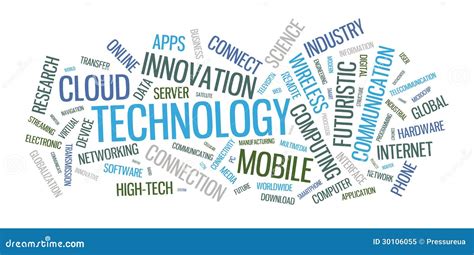 Illustration De Nuage De Mot De Technologie Photo libre de droits