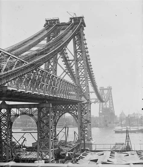 Williamsburg Bridge Construction Nyc In 1900