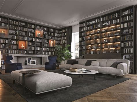 Wall System By Poliform Home Library Design Home Home Library