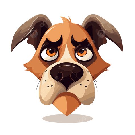 Muka Anjing Stiker Clipart Kepala Anjing Kartun Dengan Ilustrasi