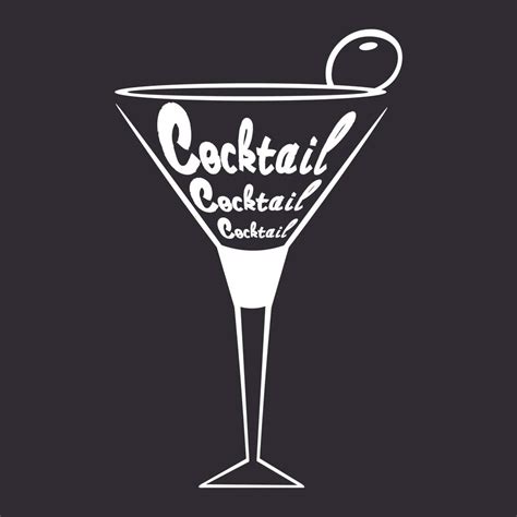 Logo Word Cocktail Stylized As Trendy Drinks Vector 3567044 Vector
