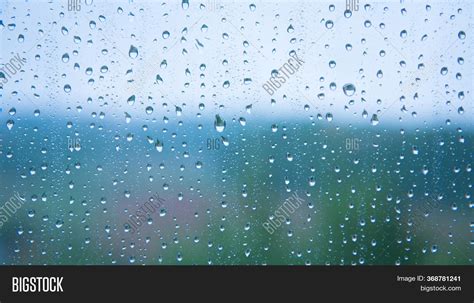 Raindrops On Glass Image And Photo Free Trial Bigstock