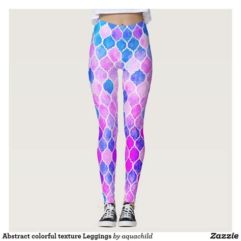 Abstract Colorful Texture Leggings Textured Leggings Colorful