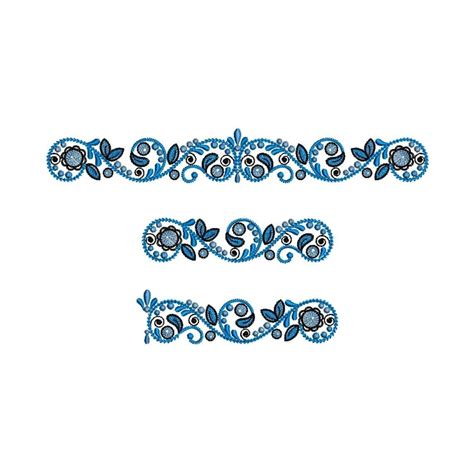Embroidery Design Borders Embroidery Designs Flowers Etsy