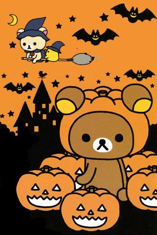 See a recent post on tumblr from @dangdfeng about molang. Hello kitty halloween, Rilakkuma wallpaper, Cute wallpapers
