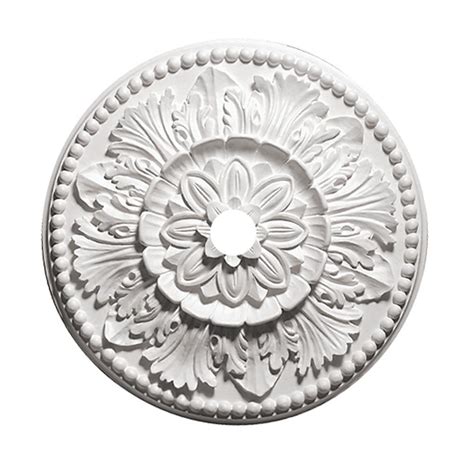 Focal point medallions are an easy and effortless way to extend your artistic eye from floor to ceiling. Focal Point 24 in. Grecian Leaves White Primed ...