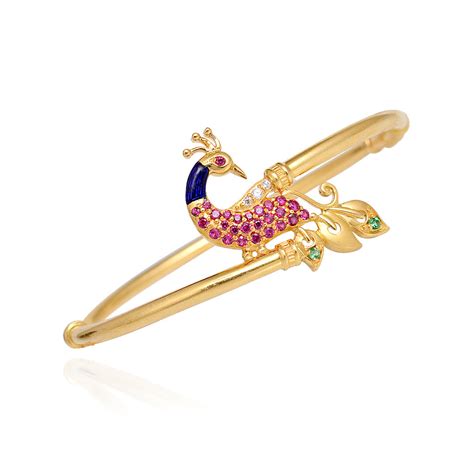 Artistic gold bangles for women. 9 Different Models in Thin Gold Bangles Jewellery