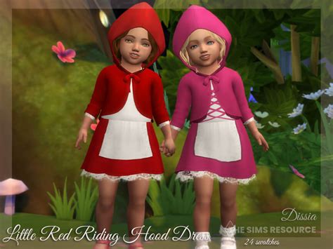 Sims 4 Little Red Riding Hood Dress The Sims Game