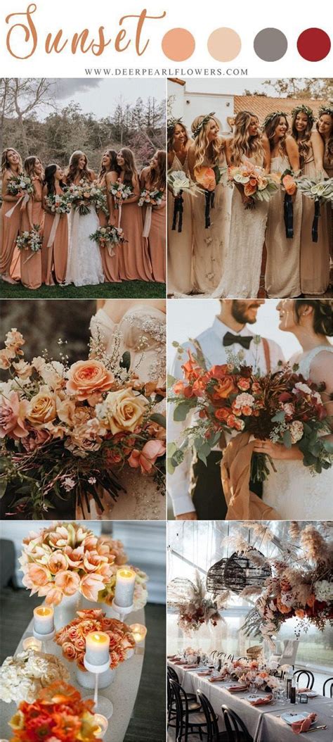 20 Vintage Sunset Orange Wedding Color Ideas For 2020 Orange Wedding