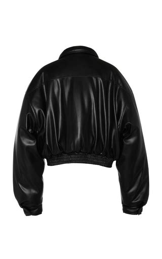 Bomi Cropped Faux Leather Bomber Jacket By Nanushka Moda Operandi