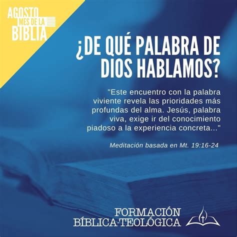 Mes de la Biblibia: ¿De qué palabra de Dios hablamos? – CEDEPCA
