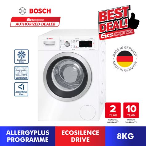 Bosch Serie 8 Front Load Washing Machine 8kg Waw28440sg Washer Lazada
