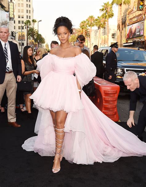 rihanna wore a wild wild pink dress to the valerian premiere rihanna outfits womens