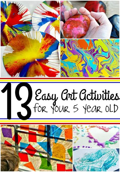 14 years old multicolored logotype. 13 Easy Art Activities For Your 5 Year Old | 5 years ...