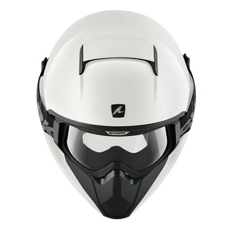 Shark Vancore Plain White Motorcycle Helmet Whu Combat Fighter Pilot