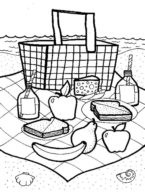 Get crafts, coloring pages, lessons, and more! Picnic Basket Coloring Page | Fun Family Crafts