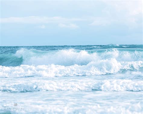 Ocean Waves Photography Print Blue Ocean Coastal Beach Art Etsy