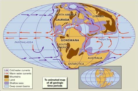 Mesozoic Era Geochronology Pangea Tethys Cartography Map