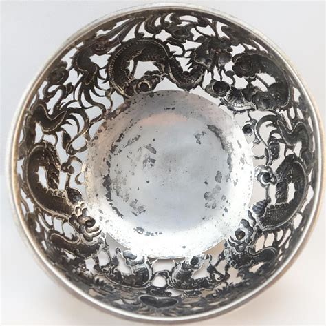 Chinese Export Silver Openwork Bowl By Wan Hing And Co Hong Kong 1890 For Sale At 1stdibs