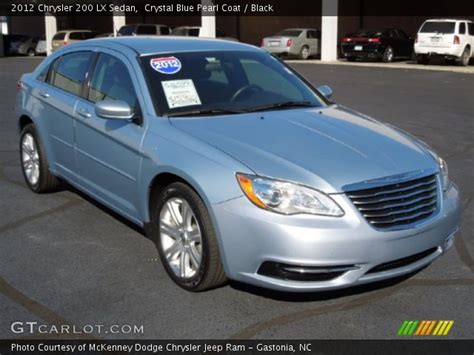 The 2012 chrysler 200 lx carries a manufacturer's suggested retail price (msrp) starting just under $19,000, less than in 2011. Crystal Blue Pearl Coat - 2012 Chrysler 200 LX Sedan ...