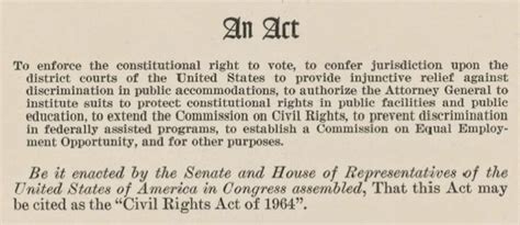 The 60s At 50 Thursday July 2 1964 Civil Rights Act Of 1964