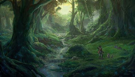 Fantasy Forest Original Saison Scenic Hd Wallpaper Wallpaperbetter