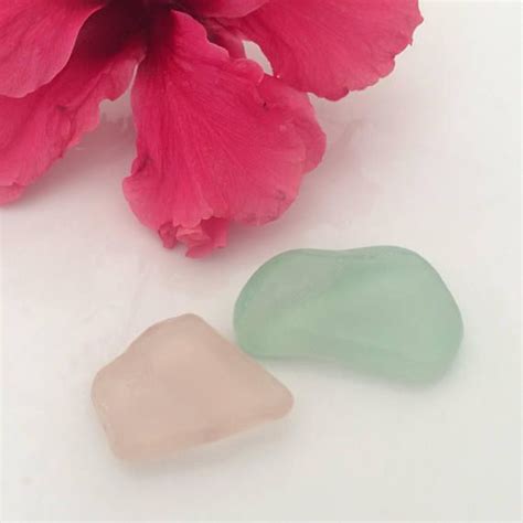 Pink Sea Glass Seafoam Sea Glass Jewelry Supplies Rare Sea Etsy Rare Sea Glass Sea Glass