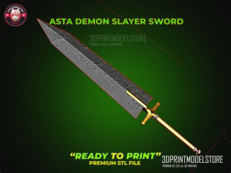 Asta Demon Slayer Sword - Black Clover Weapon Cosplay 3D model 3D