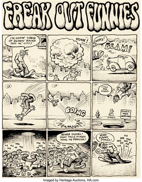 robert crumb zap comix 0 freak out funnies complete 2 page story lot 92014 heritage auctions