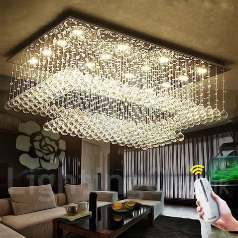 Modern Led Crystal Ceiling Pendant Light Indoor Chandeliers Home