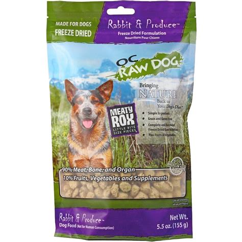 We provide real dog food made from top quality raw ingredients, just like nature intended. OC Raw Meaty Rox Rabbit & Produce Freeze Dried Dog Food, 5 ...