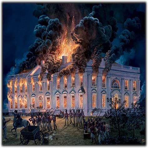 1814 white house badly burned and ransacked by the british but later rebuilt. Burning of the White House - Christian Heritage Fellowship ...