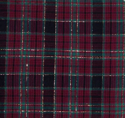 Red Green And Gold Christmas Plaid Fabric By Coloradocalico