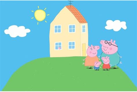 Peppa Pig House Wallpaper Discover More Background Birthday Cartoon