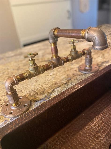 Rustic Industrial Custom Faucet Etsy Rustic Bathroom Faucets