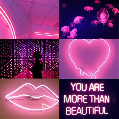 Rose Is A Rose Is A Rose Neon Wallpaper Pink Aesthetic Glow