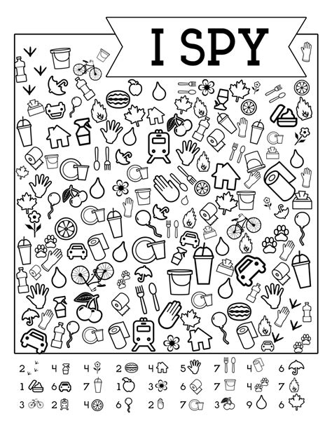 I Spy Coloring Pages Free