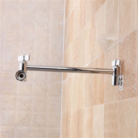 Large bathroom fixtures include sinks, toilets, showers, and tubs. 9 Inch Brass Chrome Shower Head Adjustable Height Arm Wall ...
