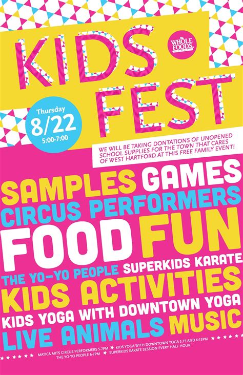 Apply to store shopper, team member, bakery assistant and more! Kids Fest - Whole Foods Market West Hartford | West ...