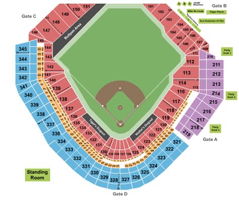Comerica Park Seating Chart Rows Seats And Club Seats
