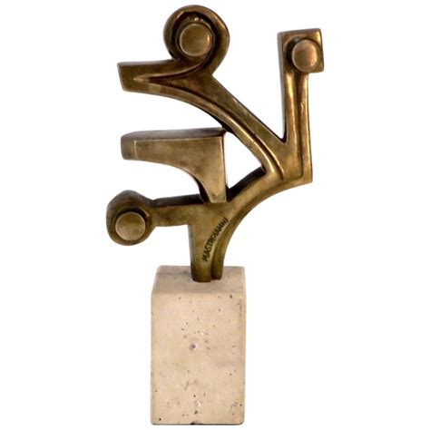 Italian Artist Umberto Mastroianni Abstract Bronze Sculpture On