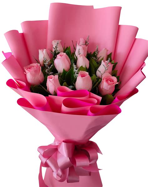 Anniversary 12 Pink Roses Bouquet 11