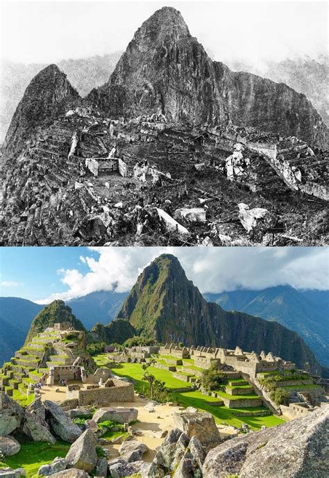 The First Photograph Upon Discovery Of Machu Picchu 1911 Vs Now R