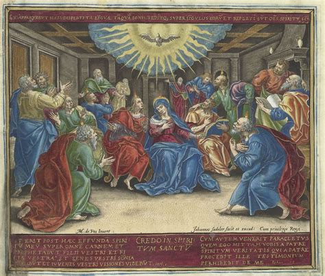 Outpouring Of The Holy Spirit 1579 By Johann Sadeler Public Domain