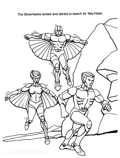 Silverhawks Coloring Pages Coloring Books At Retro Reprints The
